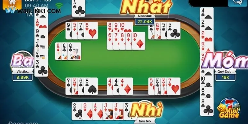 Chính sách thưởng hấp dẫn trong bài phỏm online W88